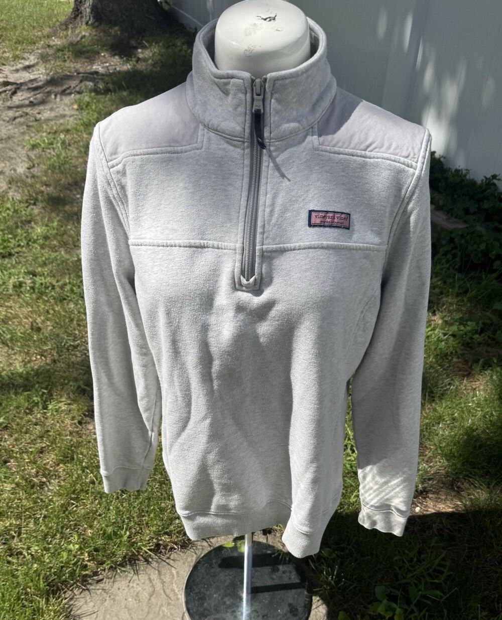 Vineyard Vines Women’s Shep Shirt Size Medium Gray Heather 1/4 Zip
